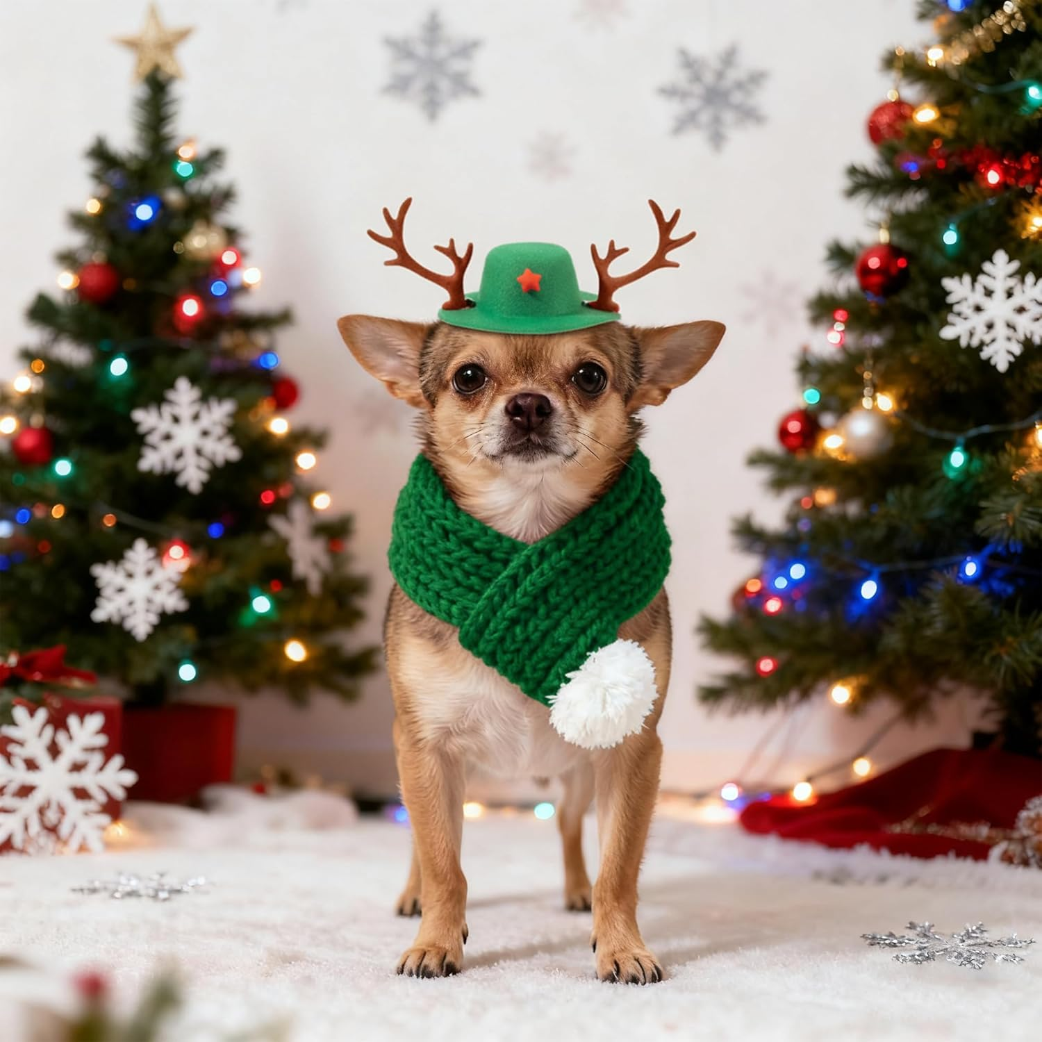 Christmas Dog Costume Green S image number 2