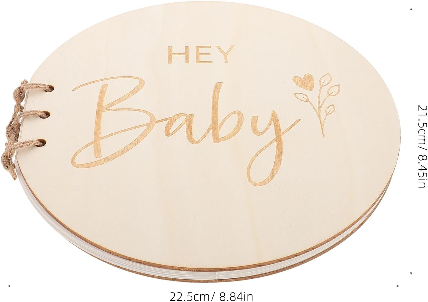 PLAFOPE Natural Wood Baby Shower Guest Books Baby Shower Sign-In Book, Blank Keepsake Memory Album for Party Celebrations image number 6