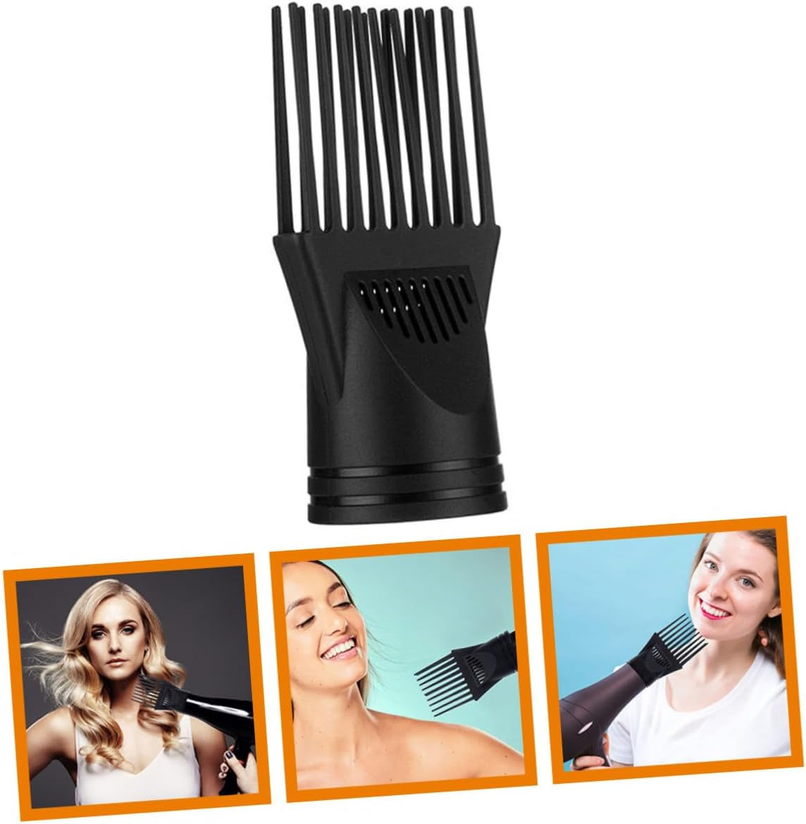 PENIKOKO 5Pcs Hair Dryer Nozzle Attachments Comb Concentrator Replacement Accessories Plastic Blow Dryer Front Nozzle for Smooth Styling image number 2