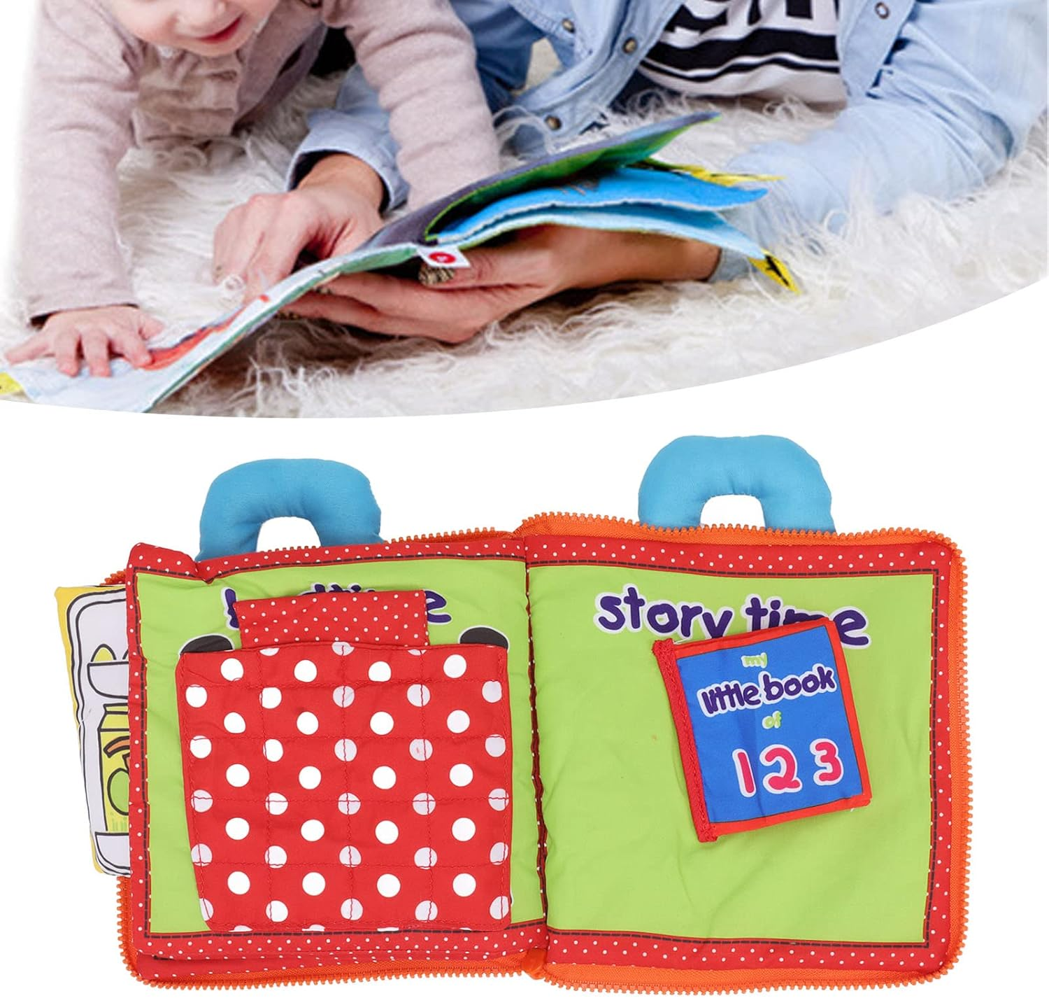 Baby Cloth Book,Colorful Baby Soft Cloth Book Early Learning Toy Infant