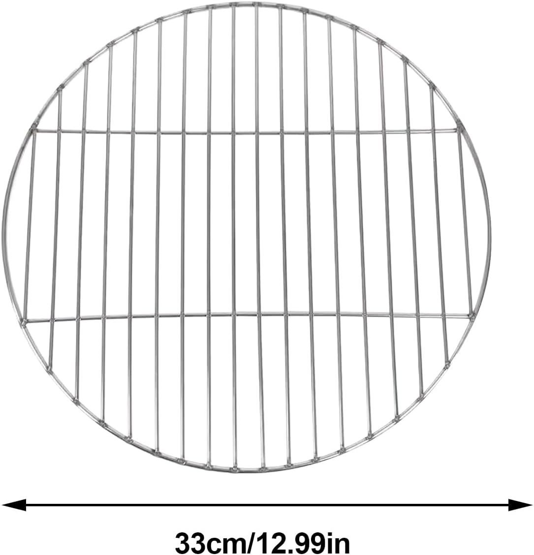 Cooking Grate, 33Cm round BBQ Grill Rack, Stainless Steel Barbecue Grill Grid Replacement for Charcoal Kettle Grills, Barbecue Grate Round image number 6