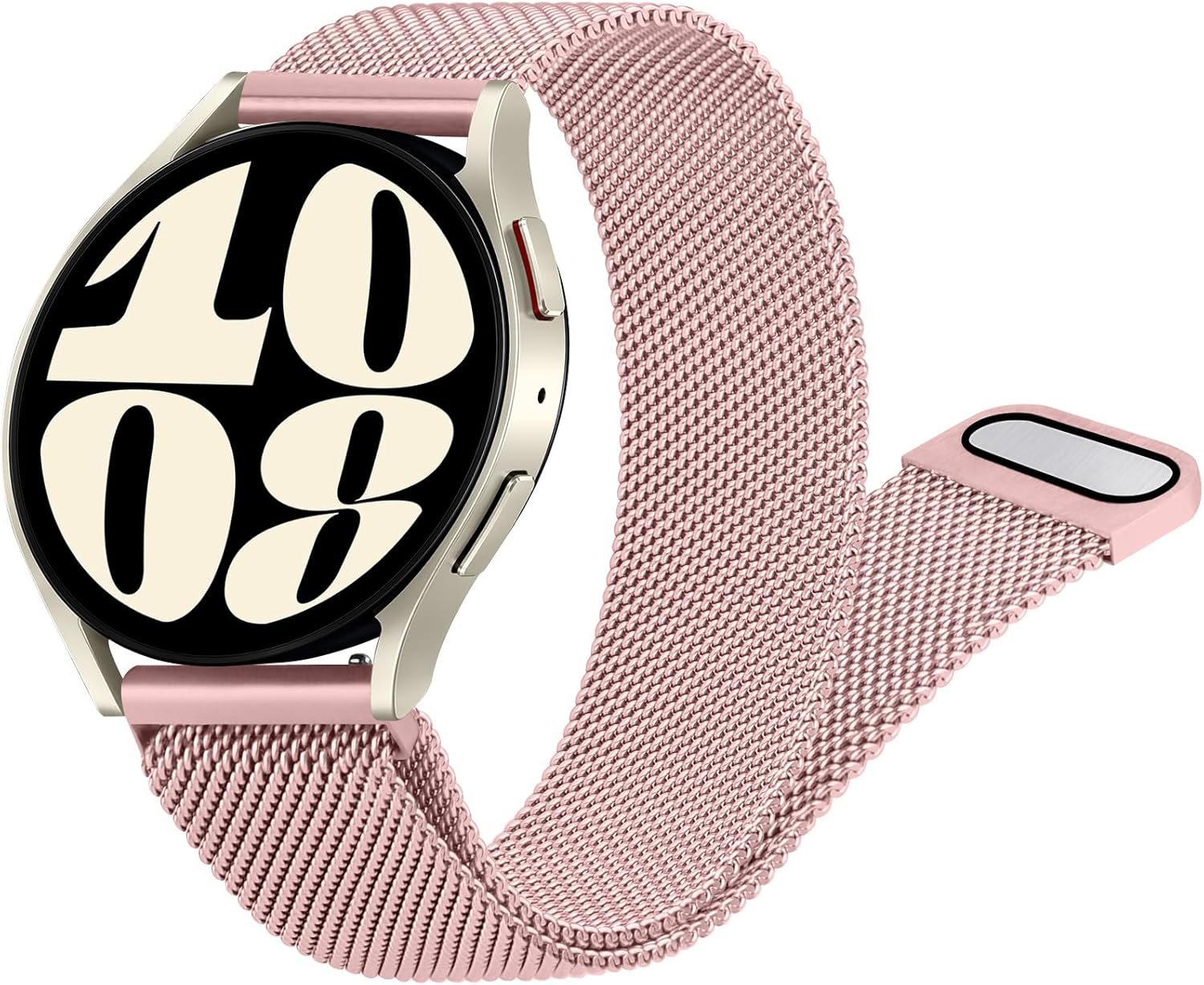 Metal Stainless Steel Bands for Samsung Galaxy Watch 5 Bands 40Mm 44Mm/Galaxy Watch 6 Band/Galaxy Watch 4 Band Women Men, Magnetic Milanese Mesh Strap for Galaxy Watch 6/6 Classic/5/5 Pro/4/4 Classic/3