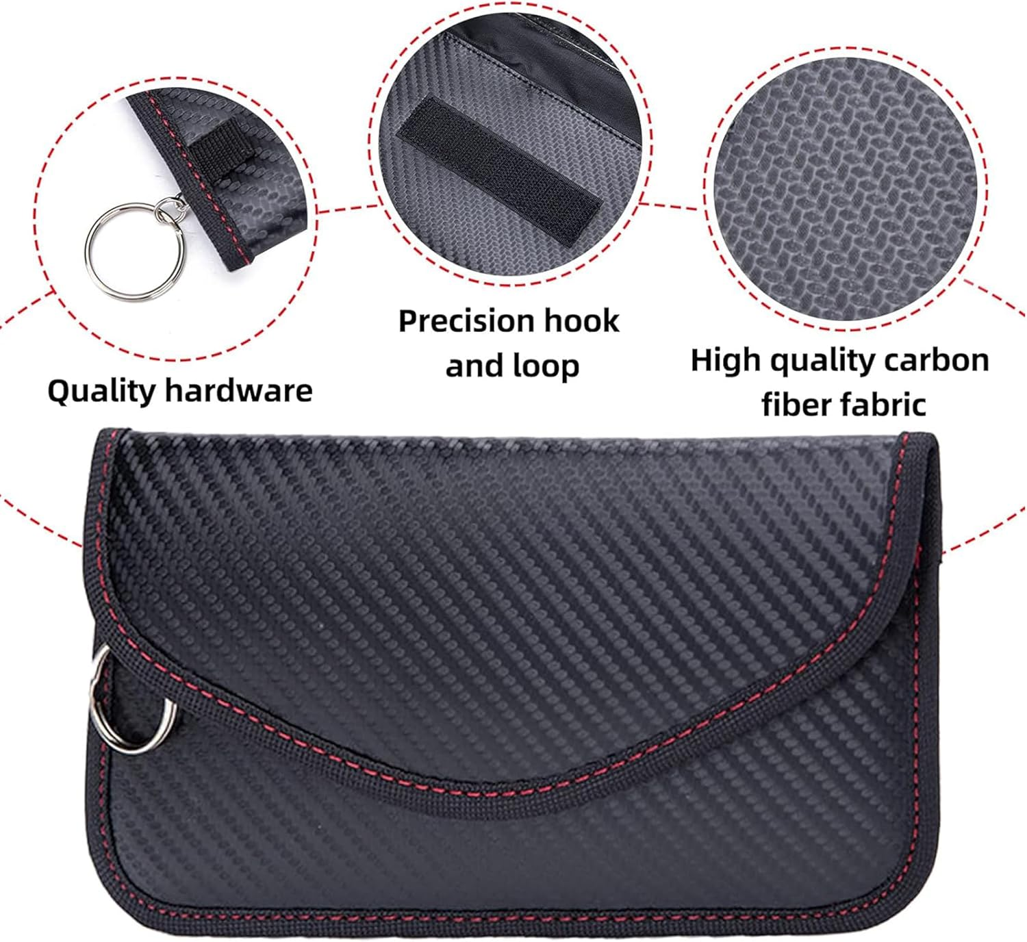 2 Pack Faraday Bags for Phones Key Fob - RFID Cell Phone Faraday Key Fob Protector Cell Phone Bag, Key Fob Signal Blocker & Cell Phone Signal Blocking Bag Cell Phone Signal Blocker Faraday Pouch - For Car Key image number 4