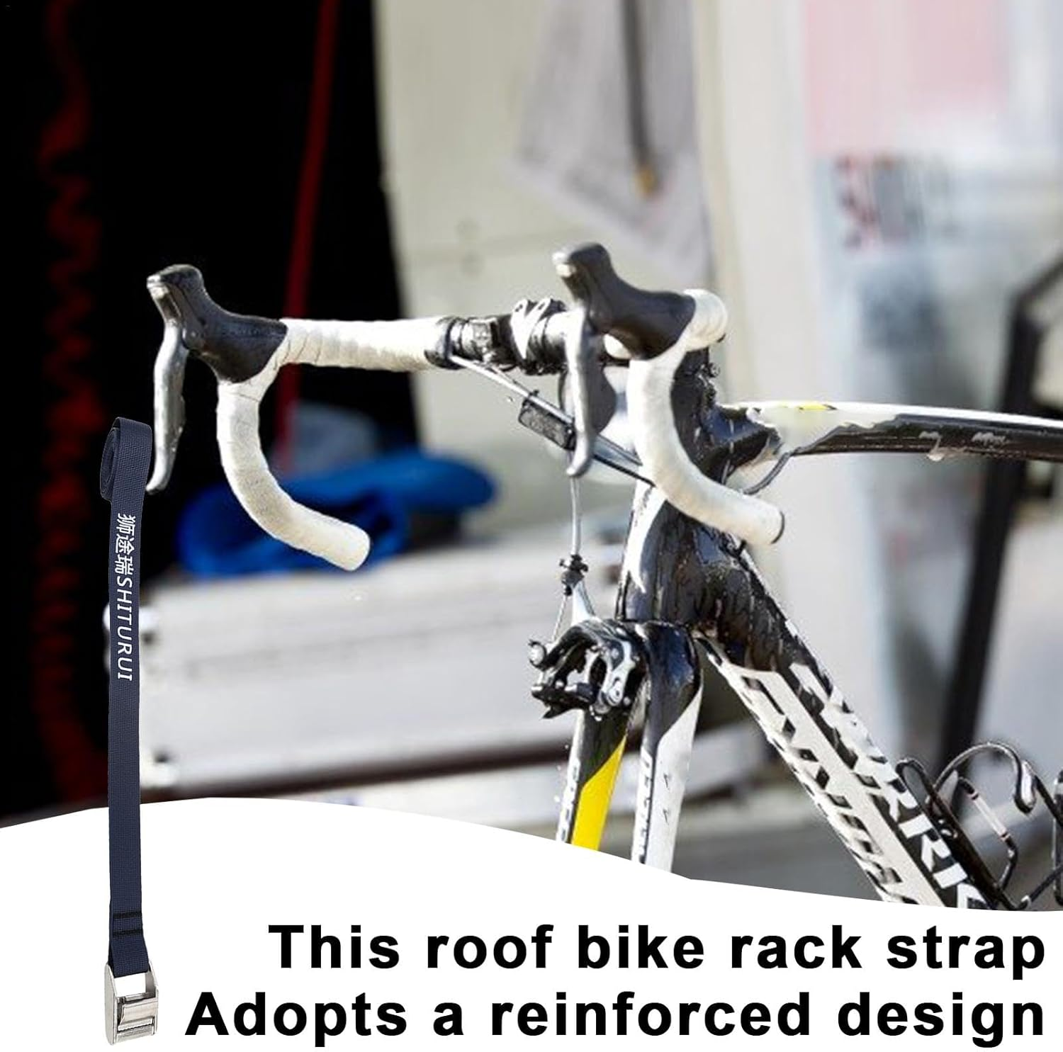 Car Roof Rack Straps,Multipurpose Tie down Straps for Outdoor | 2 Meters Lightweight Cargo Straps, Thickened Lashing Strap for Highways, Mountain Roads image number 5