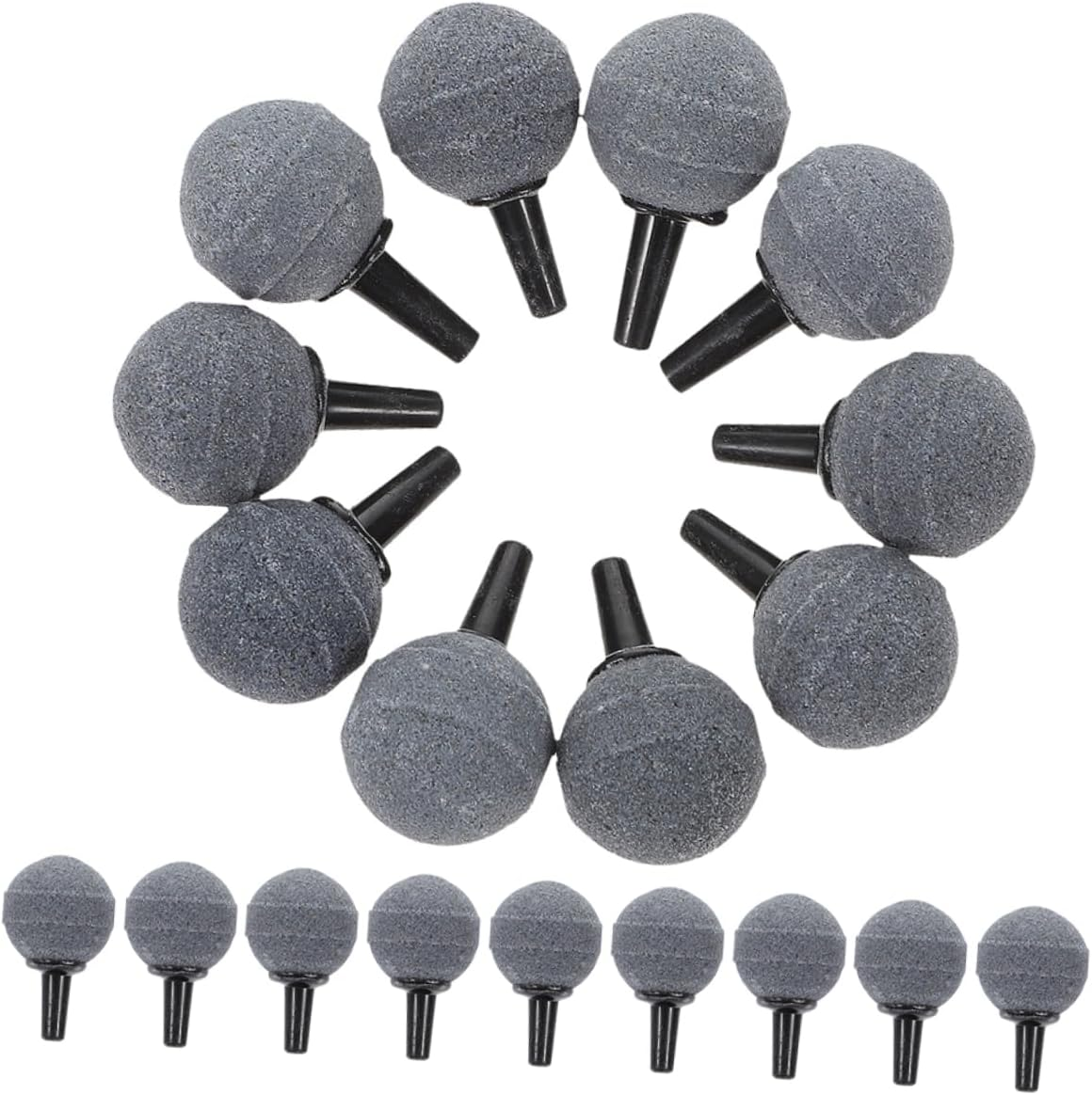 POPETPOP 50Pcs round Air Stones for Fish Tank Aquarium Bubble Diffuser Tiny Oxygen Bubbles Durable Aeration Supplies for Hydroponics and Fish Breeding