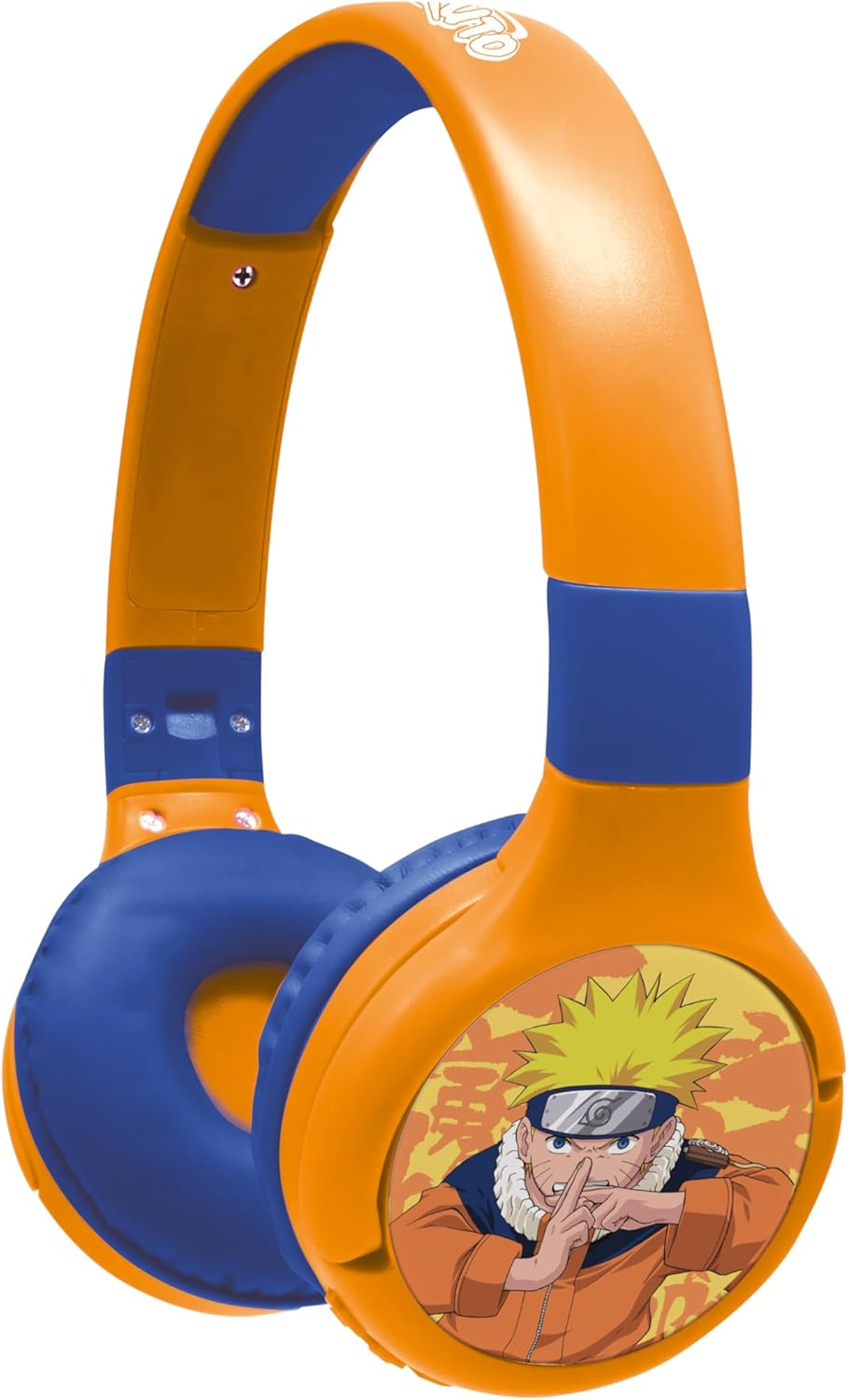 Lexibook, Naruto HPBT010NALXB 2-In-1 Bluetooth & Wired Headphones with Microphone and Control Buttons, Foldable and Adjustable, Long Lasting Battery, Orange/Blue image number 3