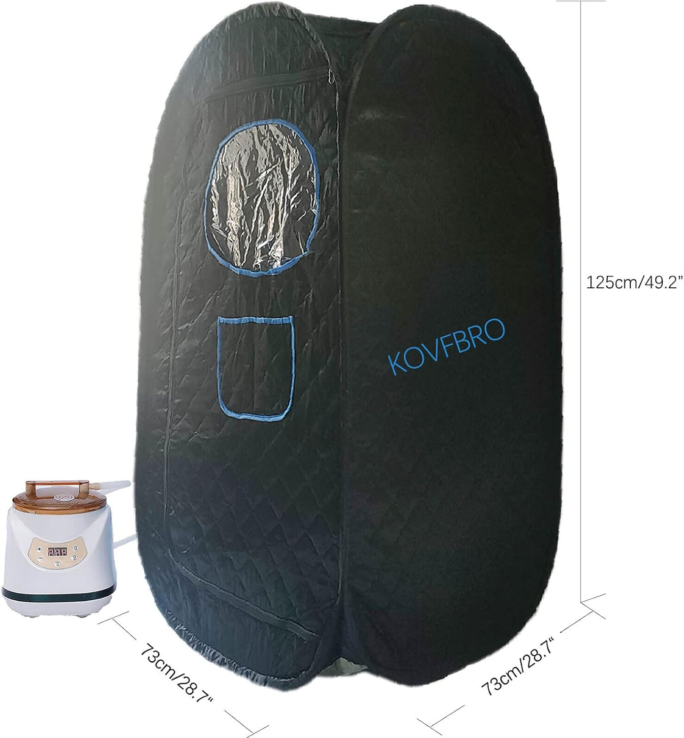 Portable Sauna Indoor Relax Steam Sauna Room One Person Sauna Home Household 220V 2.8L 1500W AU Plug Black image number 5
