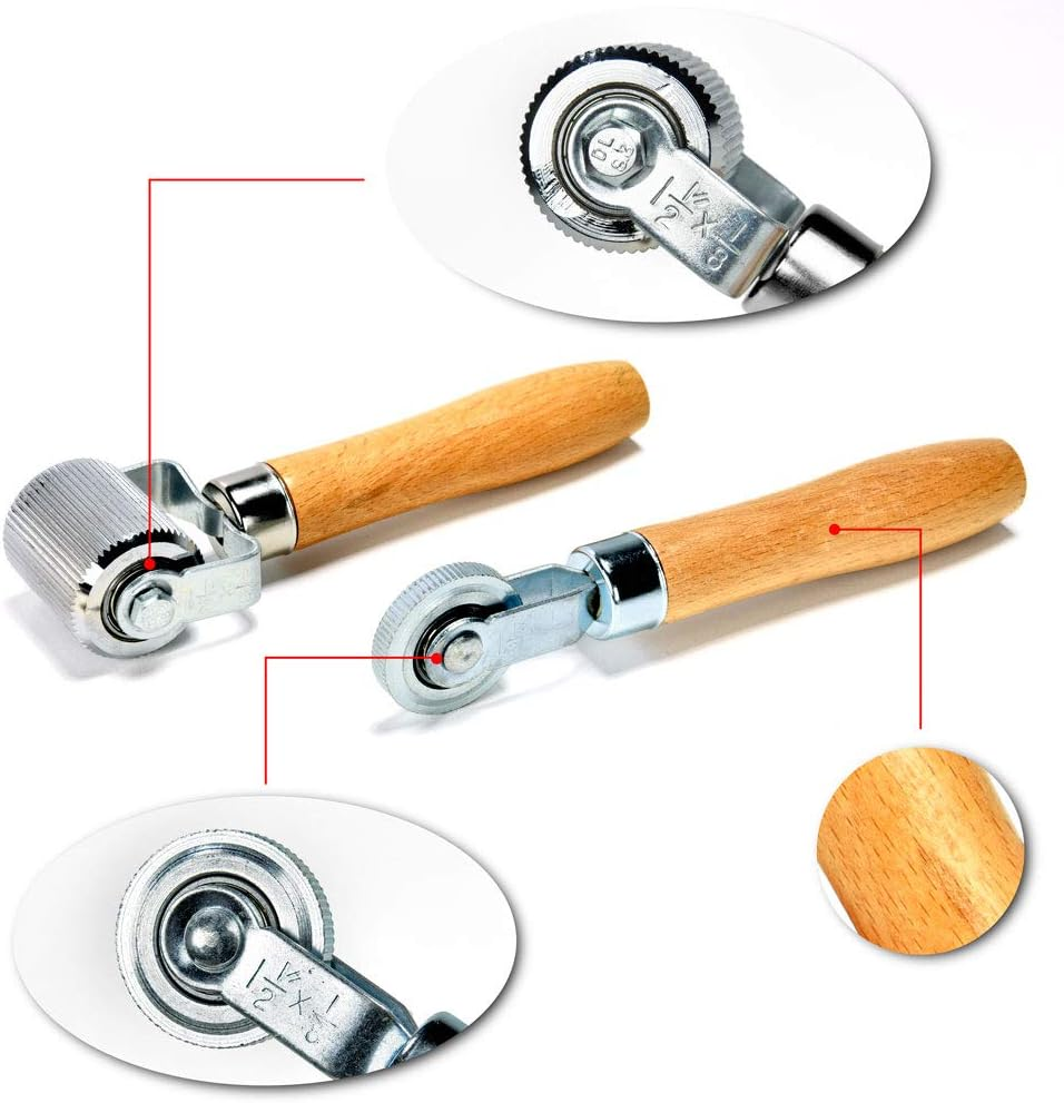 Car Sound Deadening Roller (2PCS, Width: 1.69In & 0.24In), Extremely Smooth Sound Insulation Roller Metal, Noise Deadening Car Sound Insulation Tool image number 1