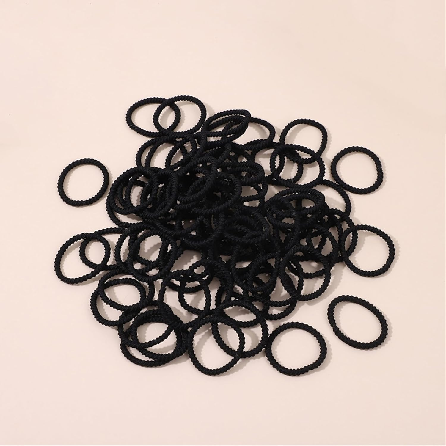 Liuchanghe Pack of 100 Girls Hair Bobbles Elastic Hair Bobbles Small Hair Bobbles Women with Thick Ponytail Hair Accessories (Black)