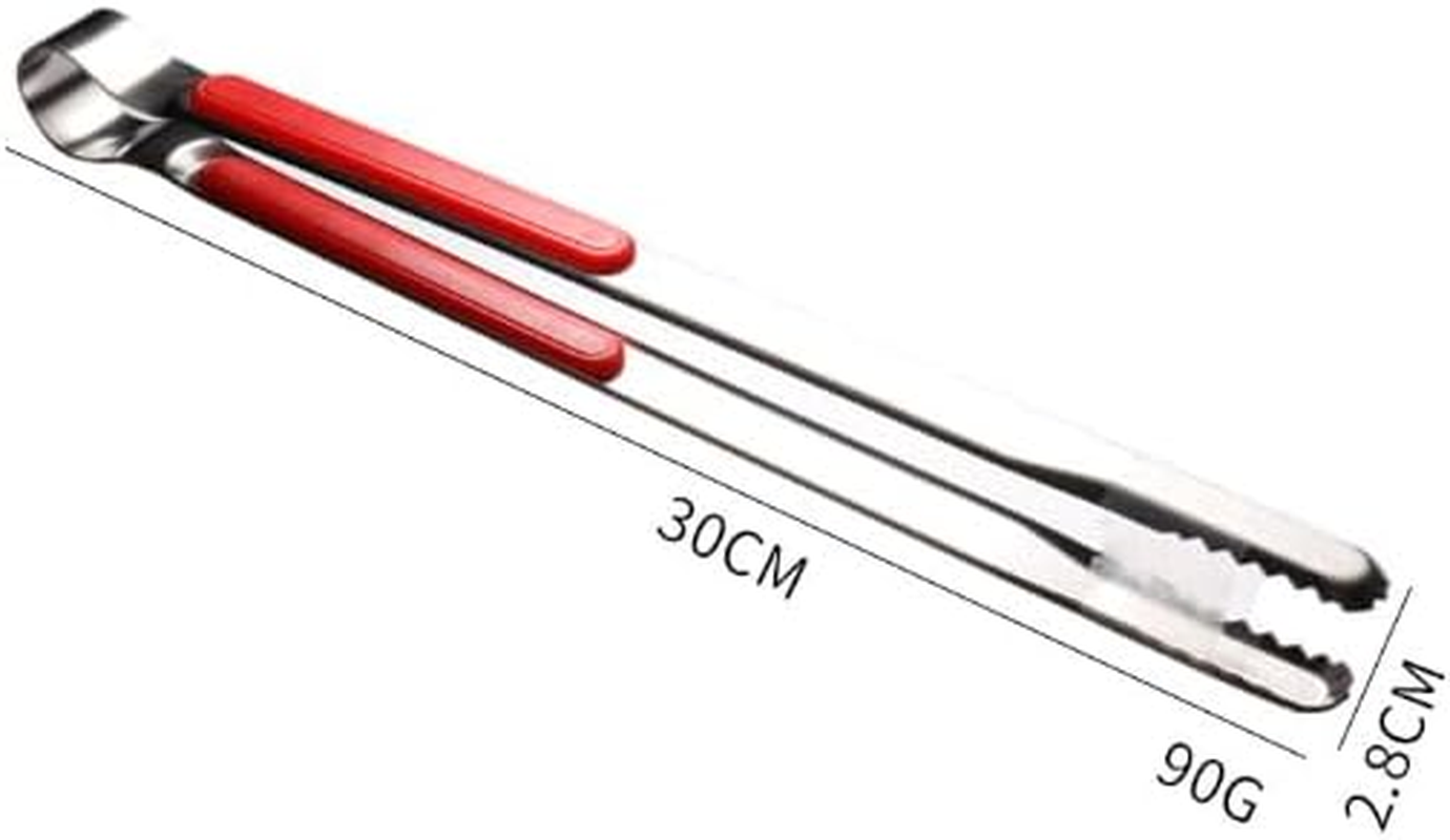 4Pcs Stainless Steel Kitchen Tongs, Metal Food Tongs with Non-Slip Comfort Grip, Non-Stick Cooking Tongs Grill Tongs for Barbecue Grilling (Green+Blue+Orange+Black, One Size) image number 3