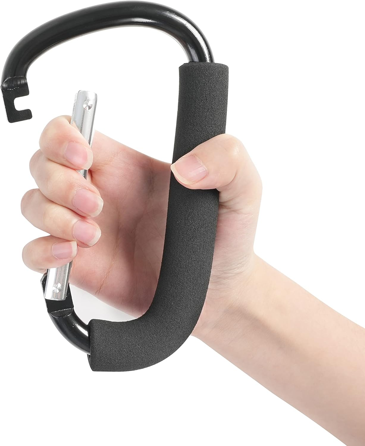 Stroller Hooks, 6.3" Large Stroller Clip, Stroller Hooks for Hanging Bags and Shopping, Stroller Accessories for Mommy, Large Carabiner image number 4