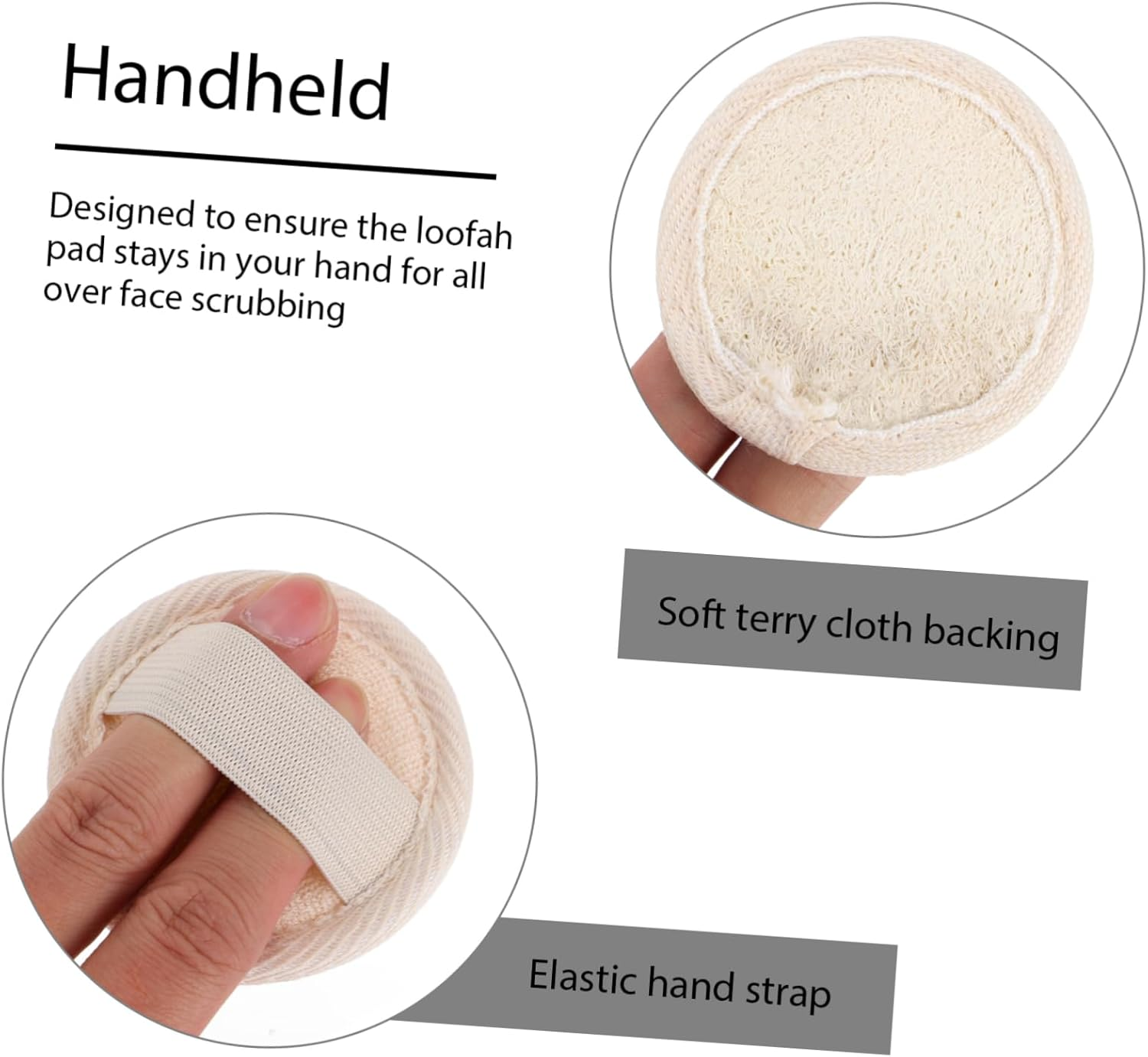 MERRYHAPY Loofah Facial Cleanser Pads for Makeup Removal Exfoliating Skin Care Natural Loofah Material for Daily Facial Washing Routine image number 3