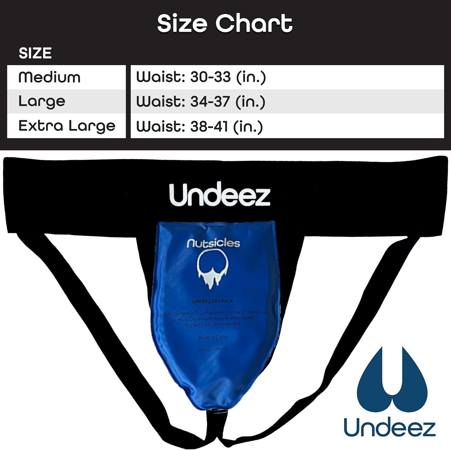 Undeez Vasectomy Jockstrap Underwear - with 2-Custom Fit Ice Packs and Snug Jockstrap for Testicular Support & Pain Relief image number 3
