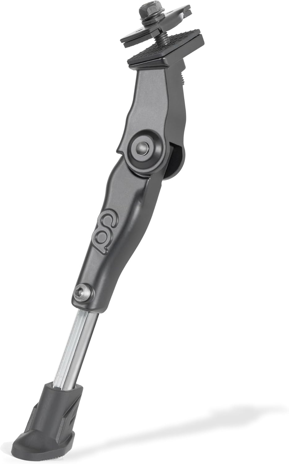 Cyclingdeal Adjustable Bicycle Kickstand Centre Mount Type - for MTB Hybrid Kids Bikes - Premium Aluminium Alloy with Rubber Pads Non-Slip Non-Scratch Design image number 3