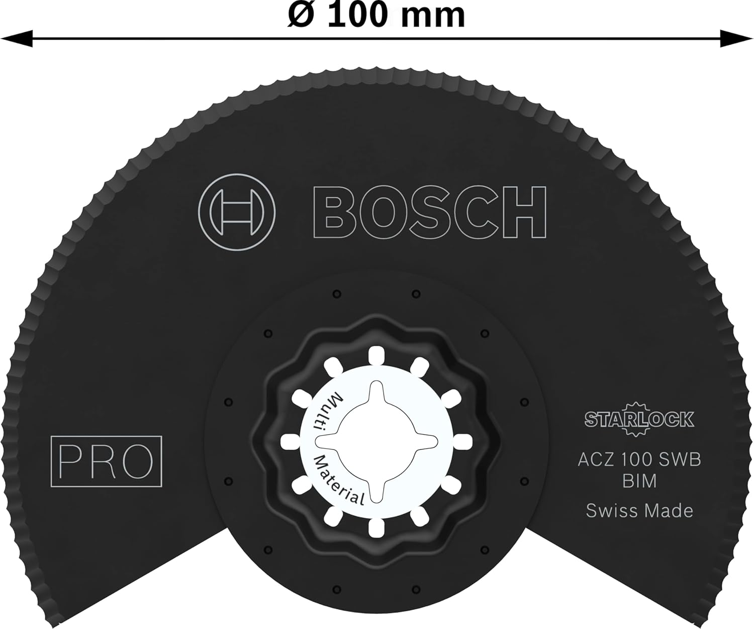 Bosch 1 X PRO ACZ 100 SWB Segment Saw Blade (For Roof Felt, PS Polystyrene, Diameter 100 Mm, Professional Accessory Multifunctional Tool) image number 4