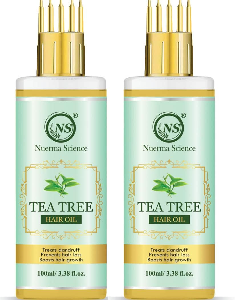 Nuerma Science Tea Tree Hair Oil for anti Dandruff 200 ML (Pack of 2, 100 ML Each)