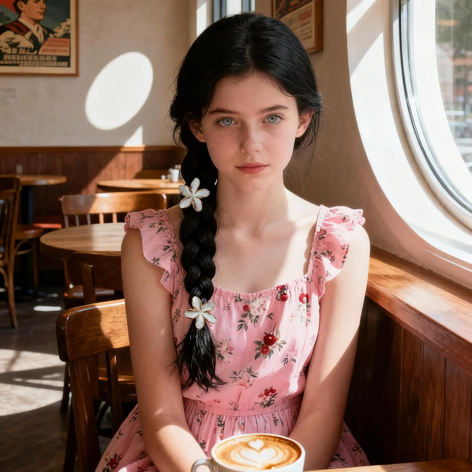 Ypkia Set of 3 Flower Hair Clips Small Set Hair Clips Women'S Metal Hair Clips Solid Claw Clips for Thick Thin Hair Women Girls image number 4