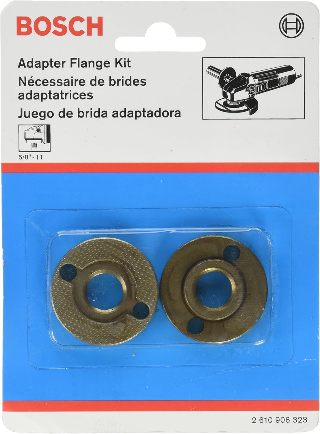 Bosch 2610906323 Grinding Wheel Outer & Inner Flange 5/8" - 11" Thread image number 1