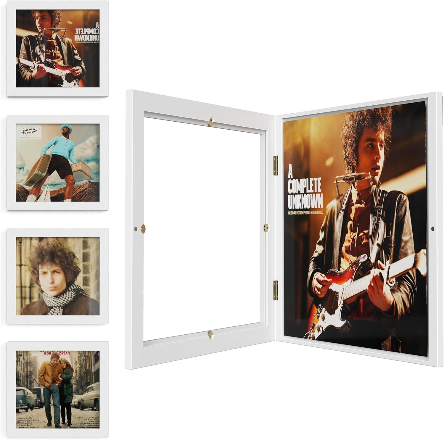 Yoimori Vinyl Record Frame, 3-Pack Record Frame for Vinyl Records Display, Album Frames for 12X12 Inch LP Cover Display (3 Pack/Black)