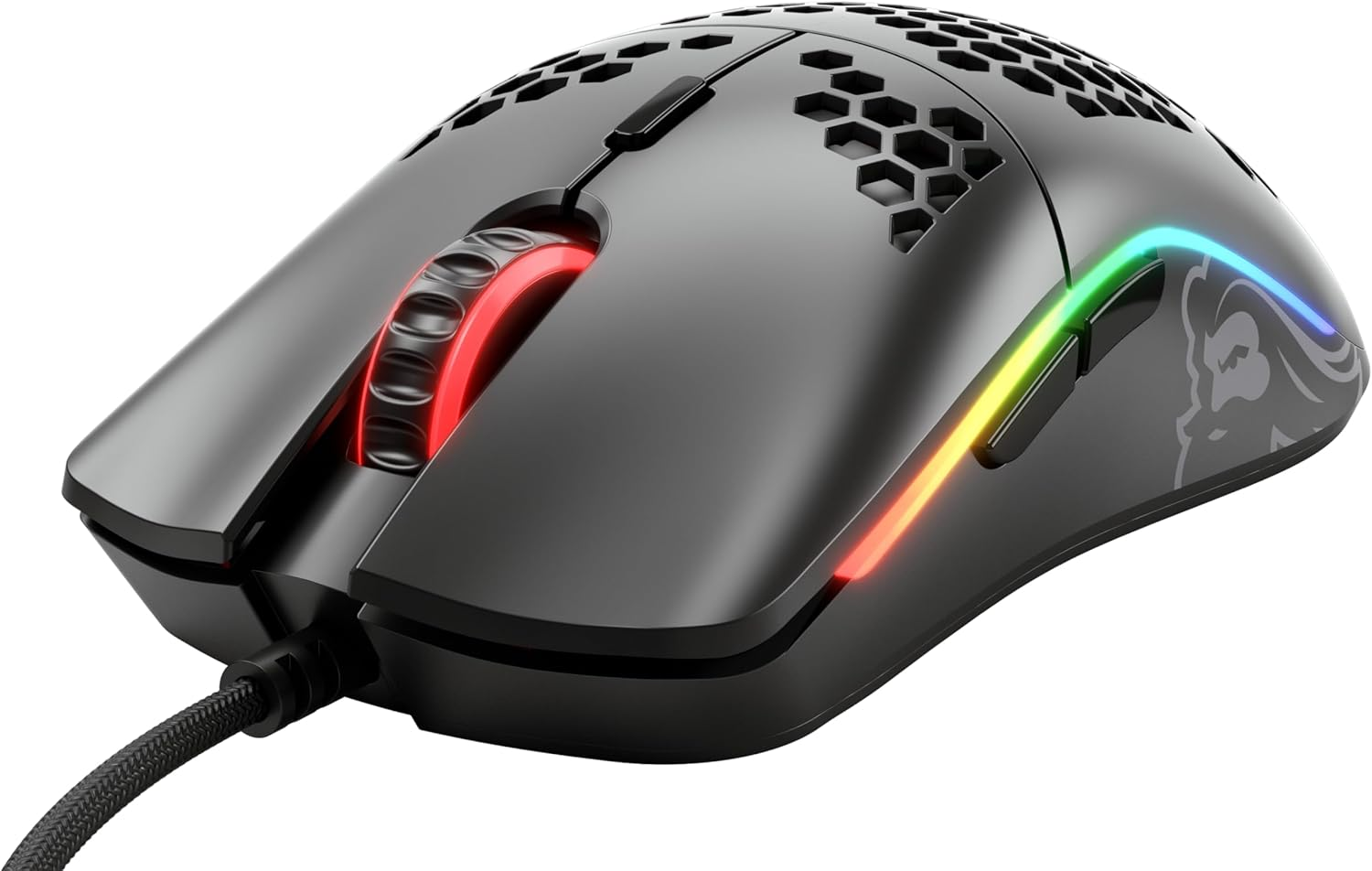 Glorious Gaming Mouse - Model O minus 58 G Superlight Honeycomb Mouse, Mouse with Lights -Matte Black Mouse, USB Gaming Mouse