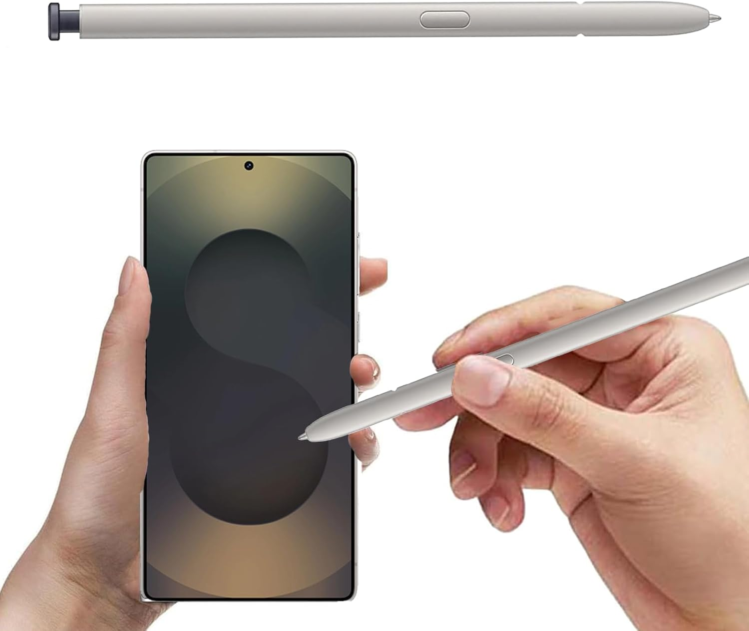 Galaxy S25 Ultra S Pen for Samsung Galaxy S25 Ultra Stylus Pen, Galaxy S25 Ultra Pen Replacement for Samsung Galaxy S25 Ultra 5G, EJ-PS938BBEGUJ, Black - Light Silver image number 1