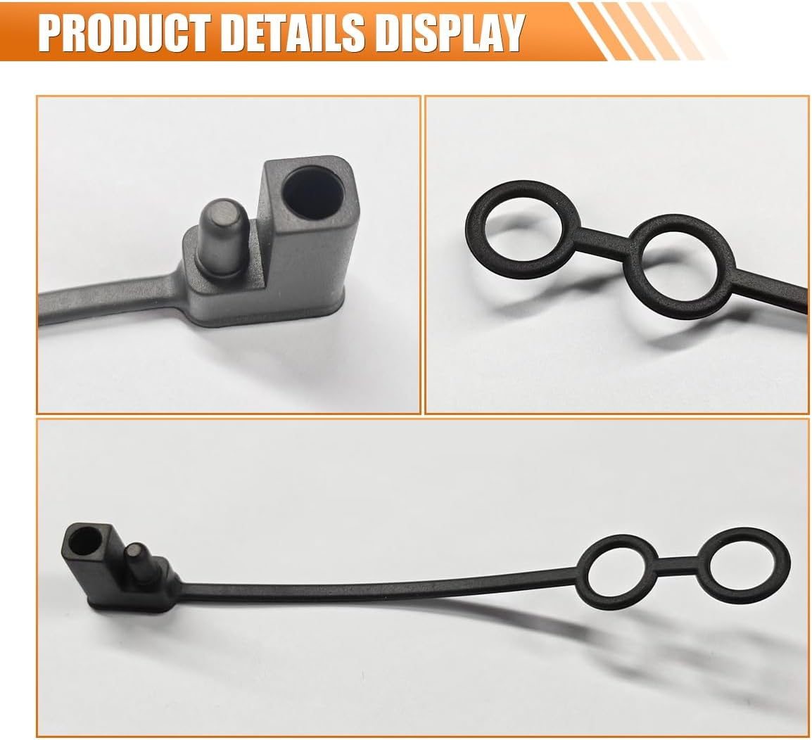 DUSCOKE 2 Pin Plug Replacement Weather Cap, SAE Waterproof Dust-Proof Cover Cap, DC Power Solar Automotive SAE Connector Protection Lid Top Covers (8PCS) image number 3