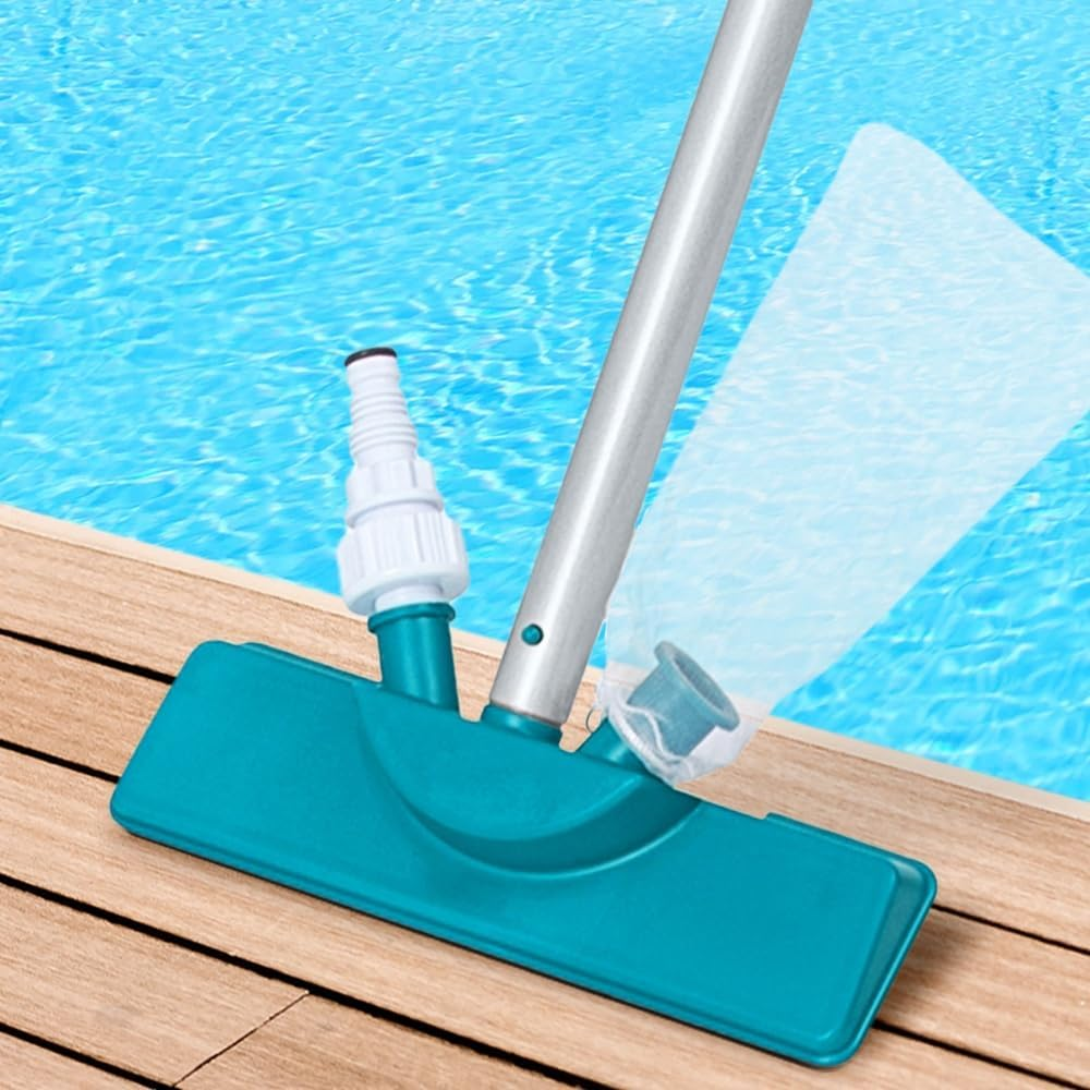 Bestway Pool Cleaner Set, Vacuum Floor Cleaners Kit Pole Wall Swimming Pools Brush Household Home In-Ground above Ground Cleaning Tool, with Reusable Debris Bag Blue image number 4