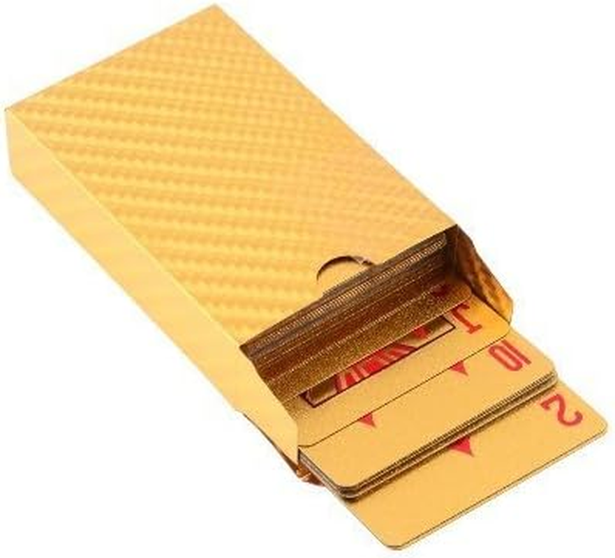 Durable Waterproof Luxury 24K Gold Foil Poker Playing Cards image number 3