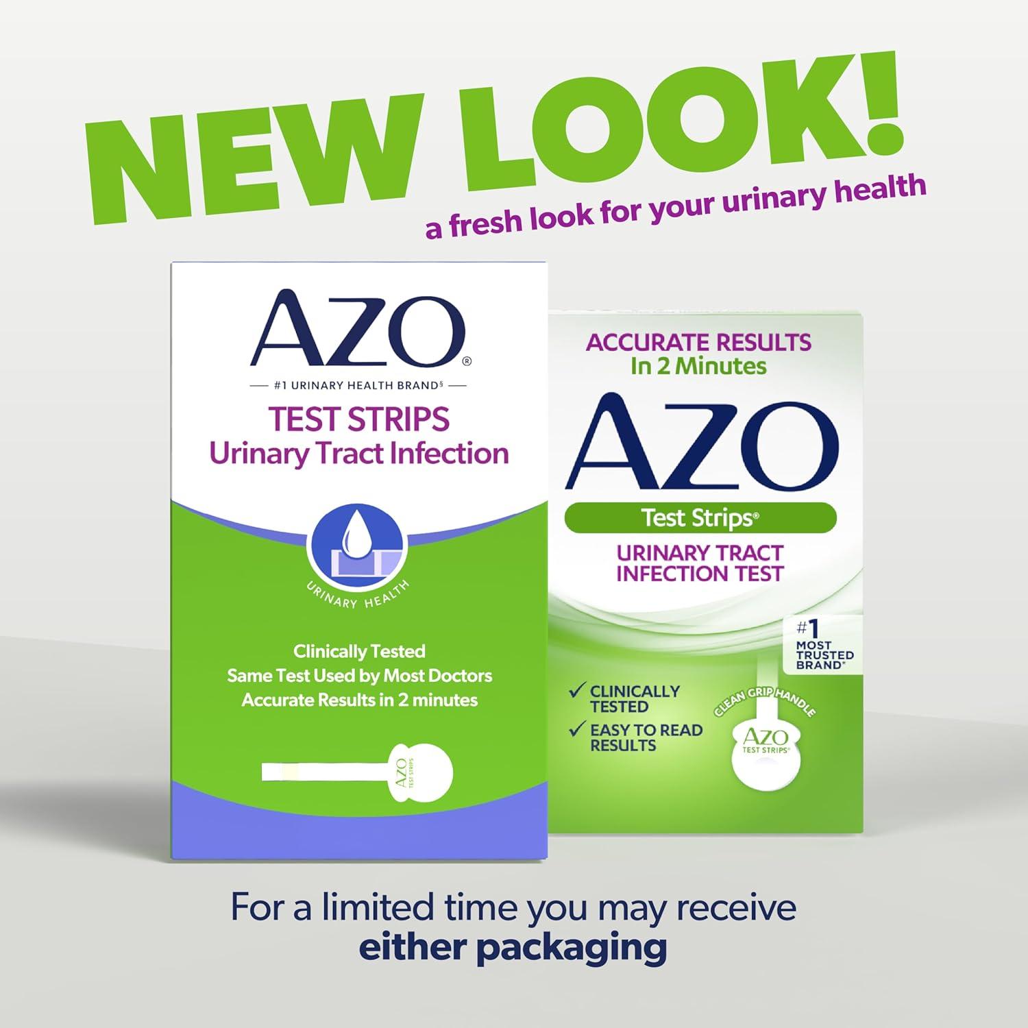 AZO Test Strips, Urinary Tract Infection Test, Accurate Results in 2 Minutes, Clinically Tested, Easy to Read Results, 3 Individually Wrapped Self Testing Kits