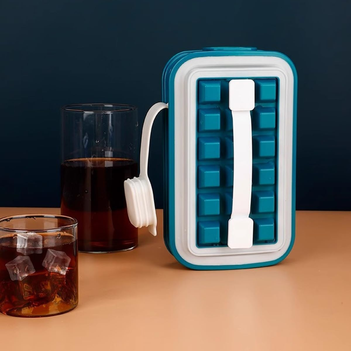 Portable Ice Ball Maker,Ice Trays for Freezer,2 in 1 Portable Ice Cube Tray with Lid for Indoor and Outdoor, Ice Ball Maker Mold for Chilled Drinks, Cocktail, Whiskey, 16 Cubes image number 4