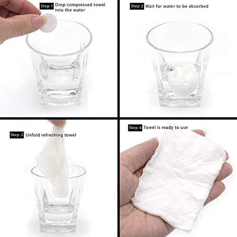 Healthgoodsau - Compressed Disposable Towel Tissue Wipes | Coin Tissues for Travel, Camping, Outdoors | Premium Quality, Soft Coin Tissues for Daily Use (Pack of 100) image number 4