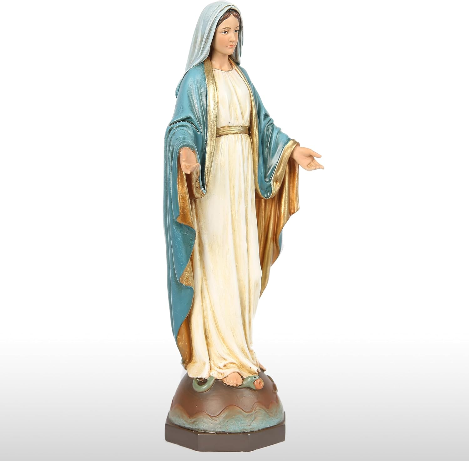 BC Catholic Our Lady of Grace Statue, Holy Mother Virgin Mary Figure, Religious Gfit of Home Decor, 7 Inch H, Hand Painted by Buildclassic (Elegant) image number 4