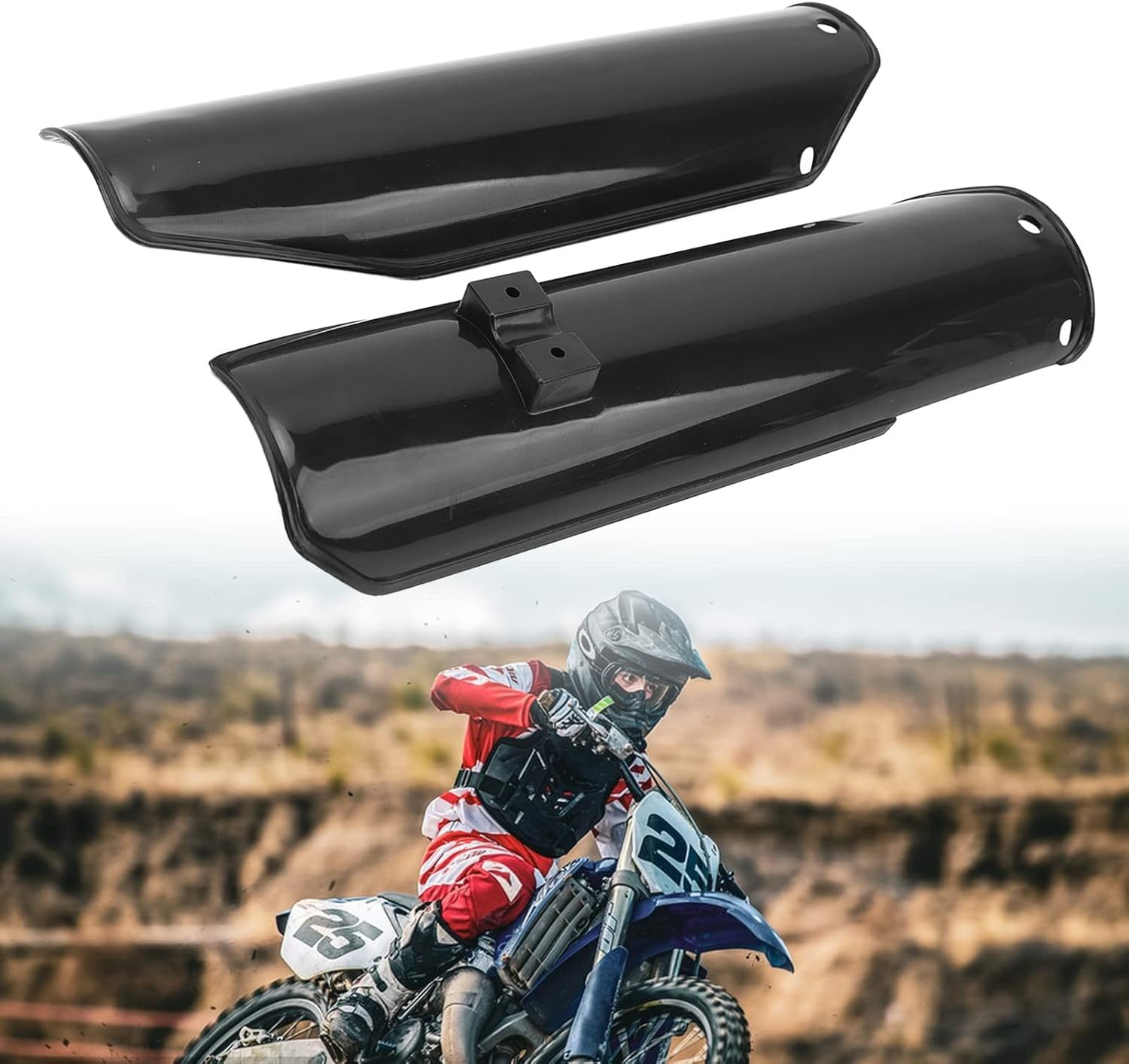 Front Fork Guards, CRF50 CRF70 CRF80 Fork Guards Cover, Protects from Damage, Dirt, Dust. High Strength Plastic Material with Good Shock Absorption, Stringently Manufactured To image number 4