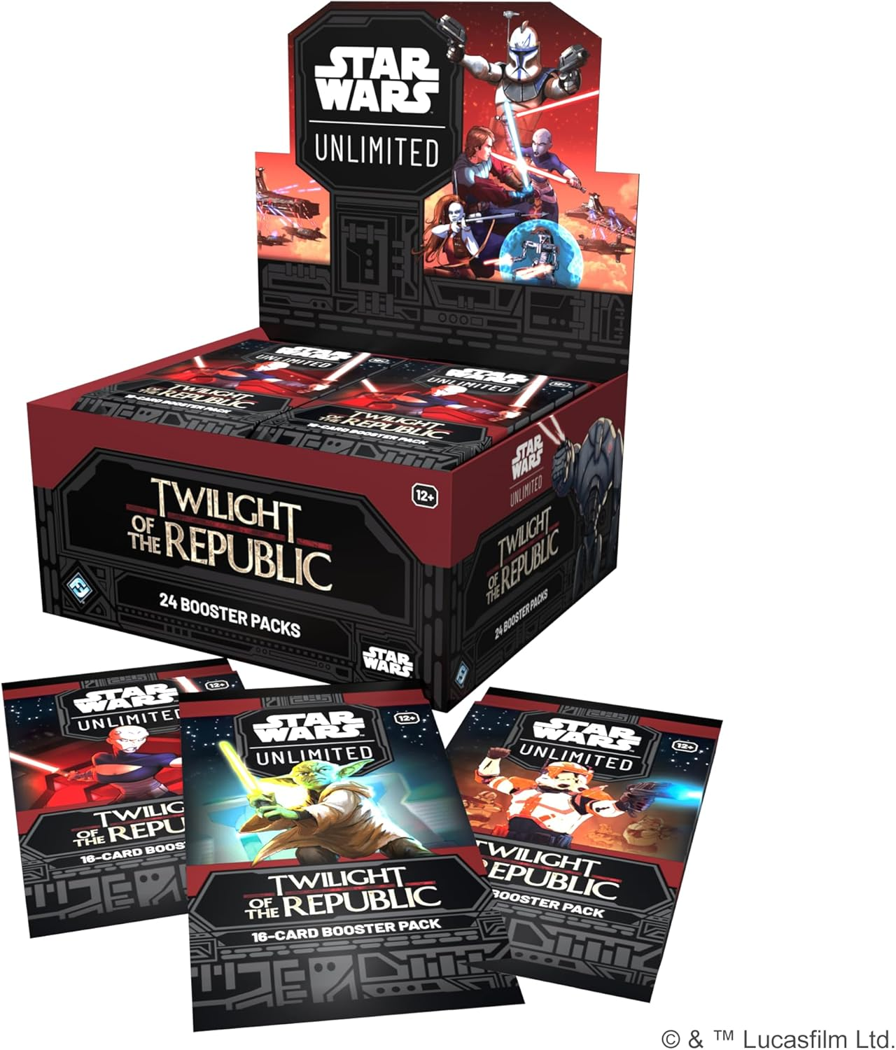 Fantasy Flight Games | Star Wars: Unlimited TCG Twilight of the Republic Booster Display (Set of 24 Booster Packs) - Trading Card Game for Kids & Adults, Ages 12+, 2+ Players, 20 Min Playtime image number 6