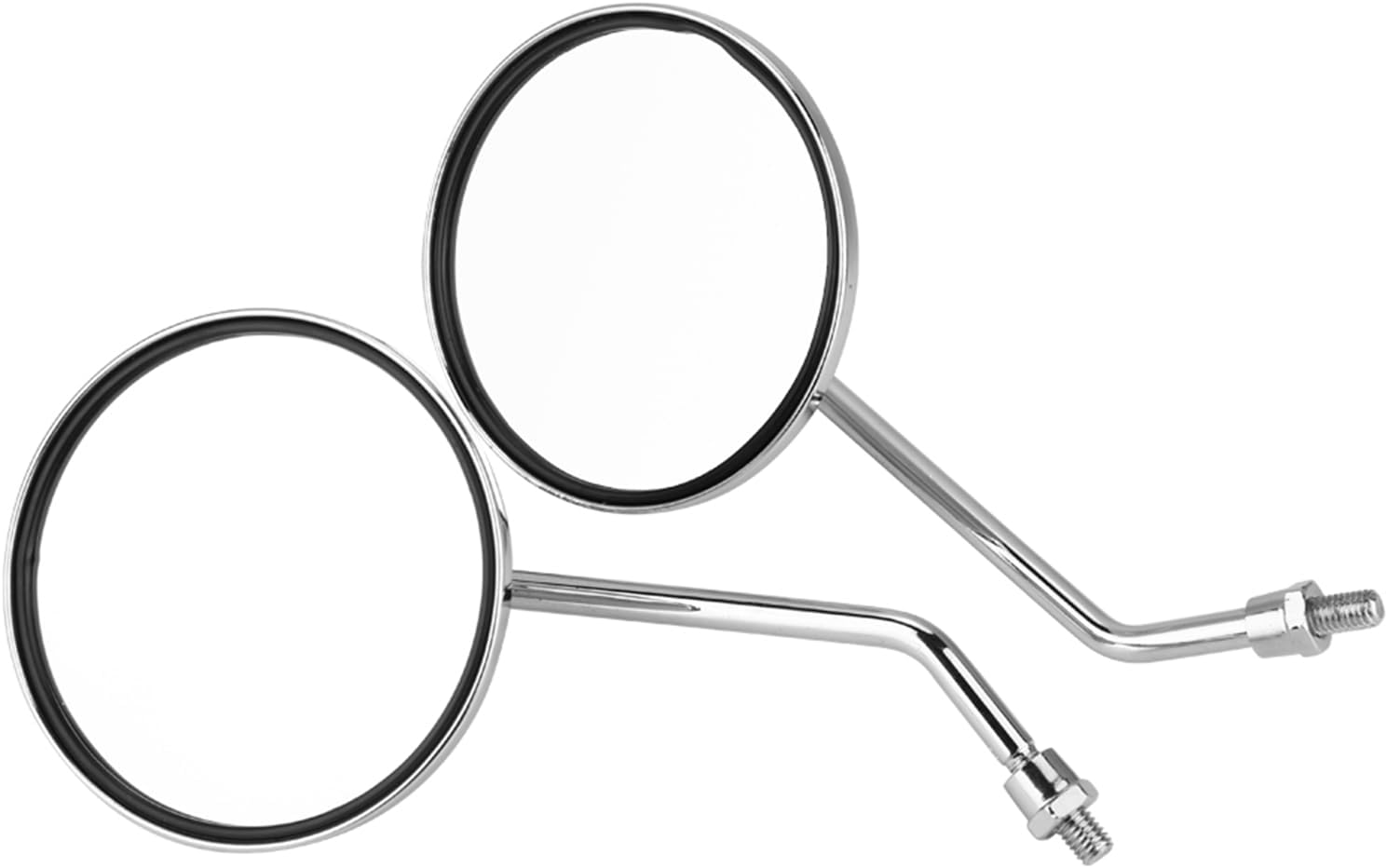 Adjustable Large round Motorcycle Rearview Mirrors for Clear Rear Side Vision, Practical and Convenient Installation, Universal Fit image number 2