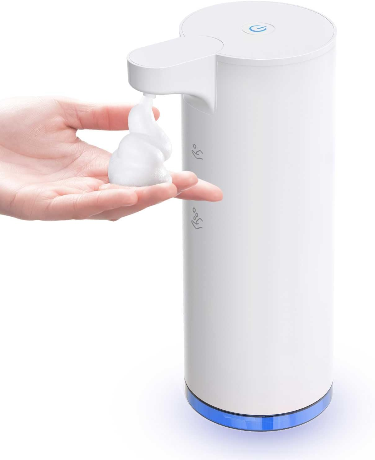 LAOPAO Automatic Hands Free Foaming Soap Dispenser, 240Ml Countertop Touchless Soap Pump for Bathroom Kitchen Xmas Gift