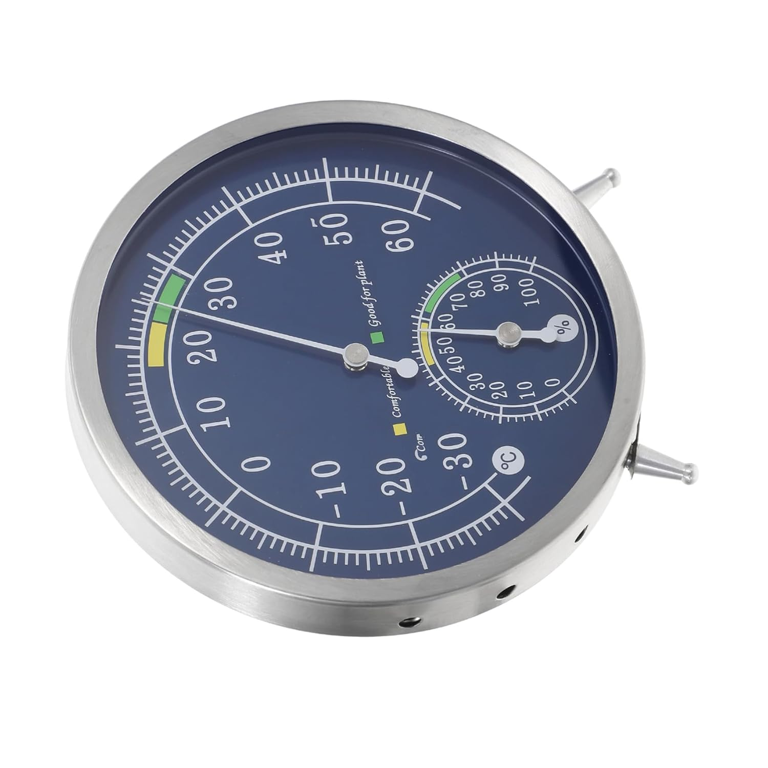 Stainless Steel Sauna Temperature Gauge Hygrometer Indoor Outdoor Thermometer Accurate Wall Mount and Tabletop for Office Warehouse Home Use