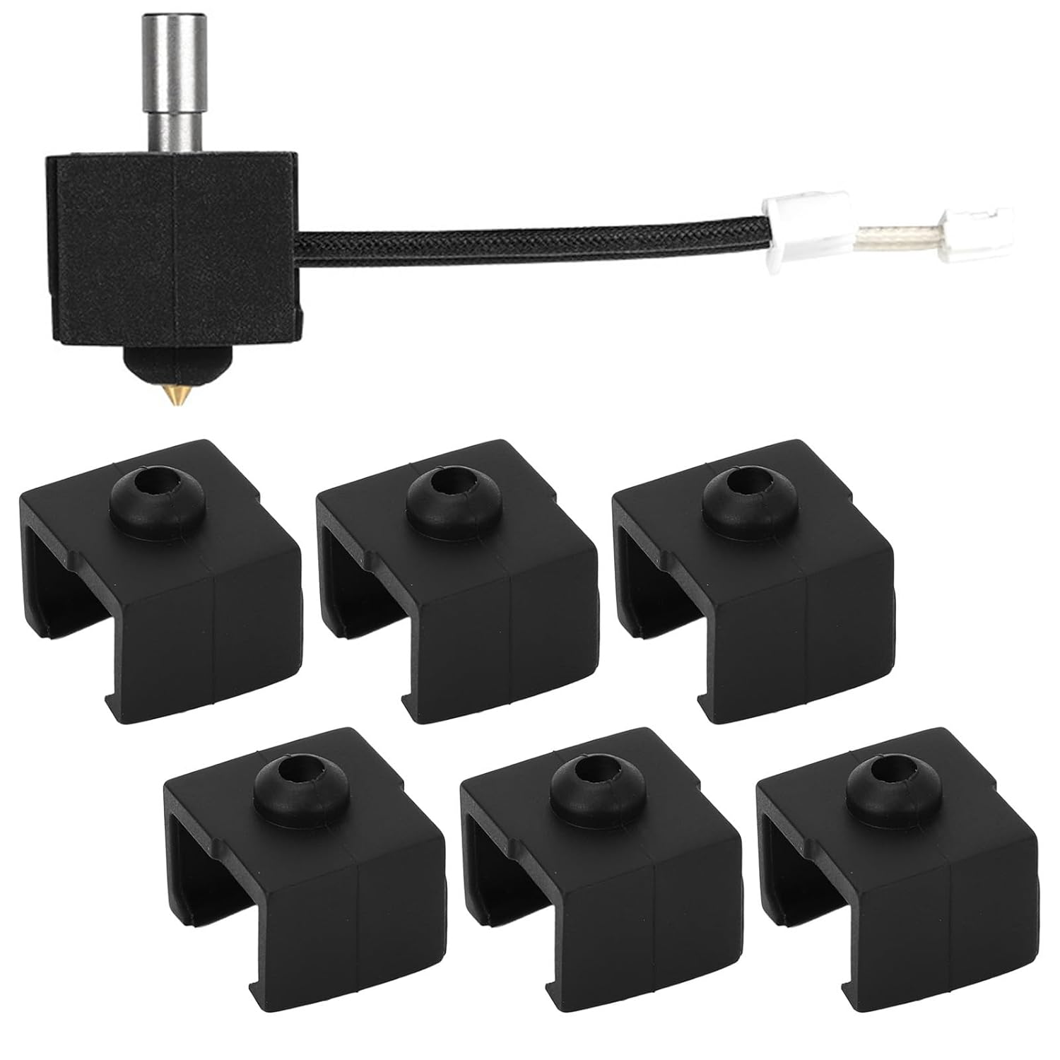 TOPINCN 3D Printer Hotend Silicone Sleeve Set 6PCS 280℃ Temperature Printer Nozzle for Ender 3 V3 SE Users image number 5