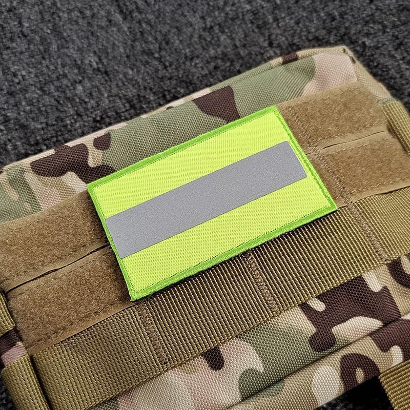 4 Pieces Reflective Safety Patches for Night Reflective,Backpack Patches for Sports Gear,Workwear,Raincoats and Uniforms Patch(Green)