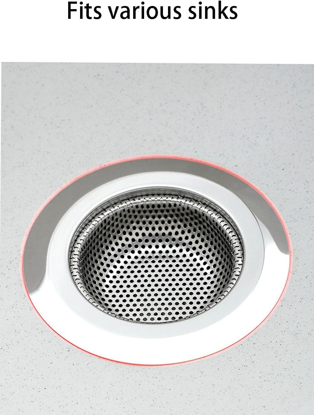 Stainless Steel Kitchen Sink Strainer 2 Pack, Sink Drain Strainer for Kitchen Sinks image number 2