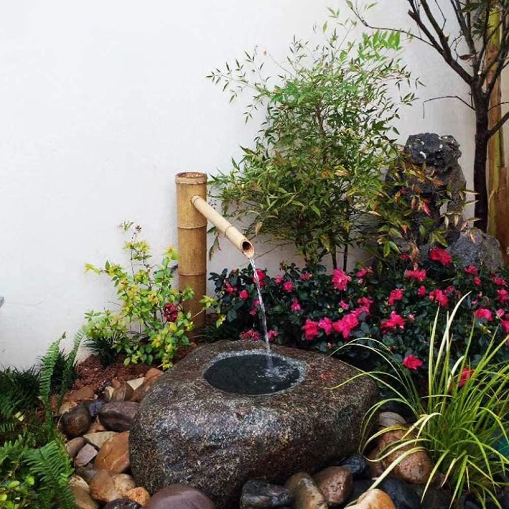 Garden Fountain Decoration Bamboo Feng Shui Outdoor Water Fountain Japanese Garden Design Spout,Bamboo Water Feature Waterfall image number 6