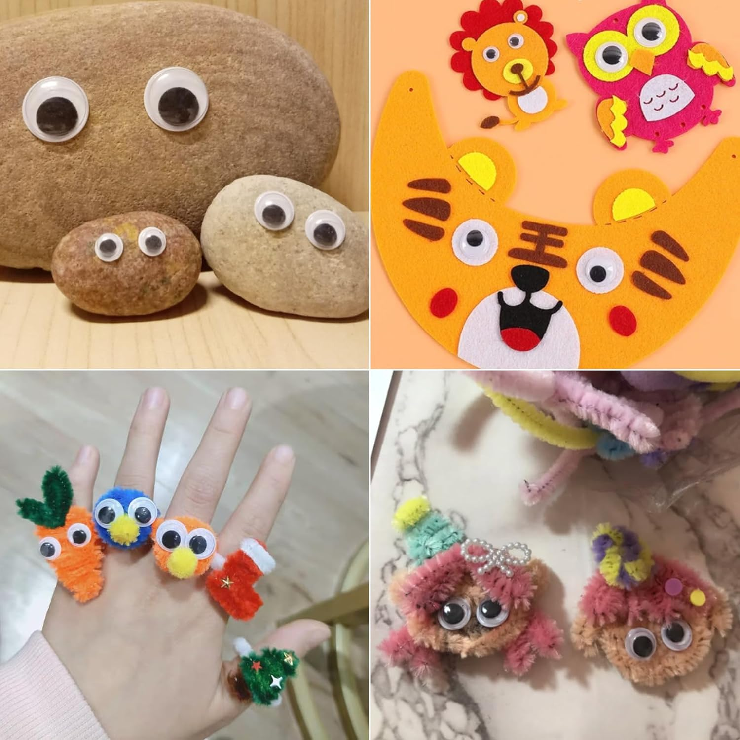 Googly Eyes Self-Adhesive, 700Pcs Wide Variety Assorted Size for Crafting, Sticky Wiggly Google Eye Stickers for DIY Craft Scrapbooking