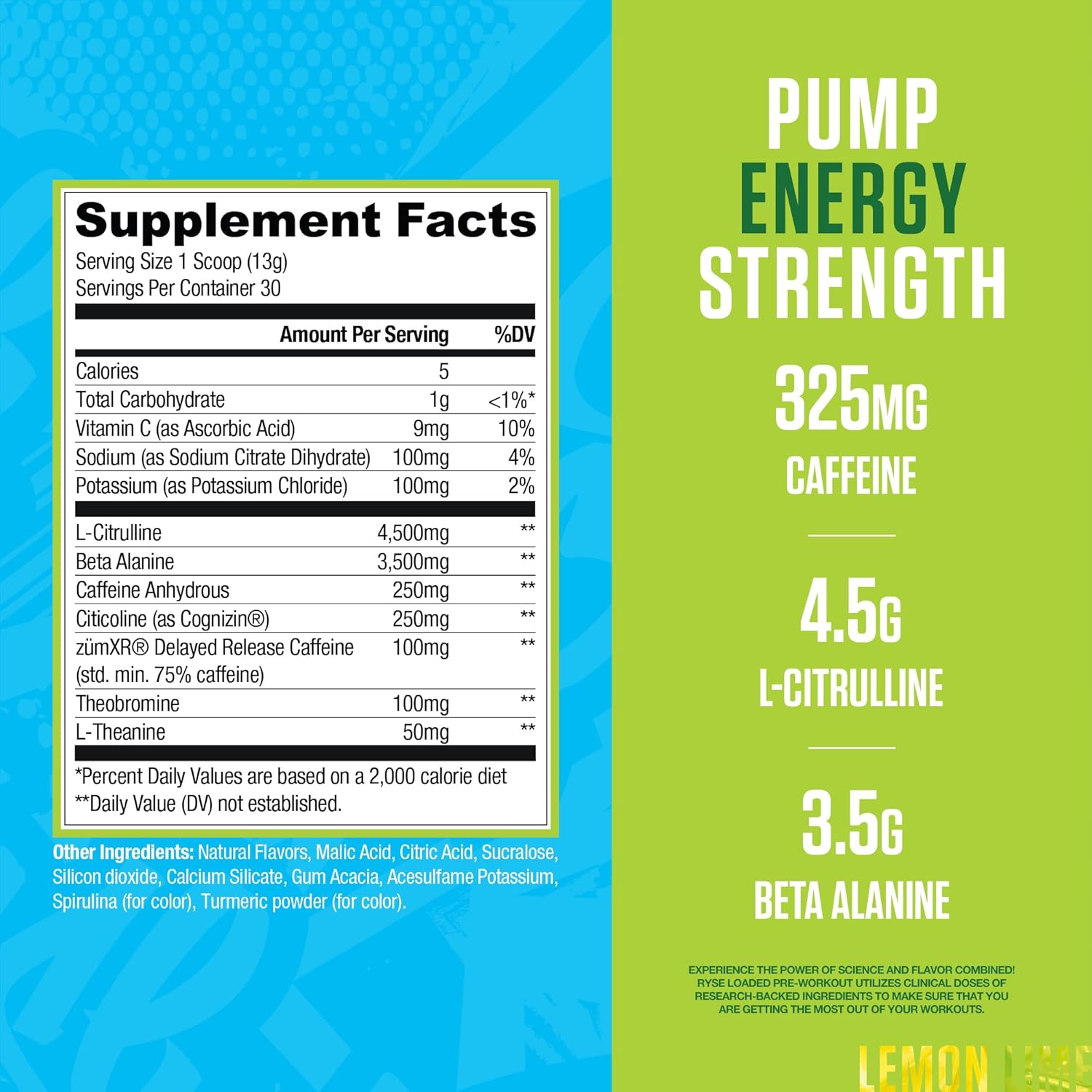 Ryse Loaded Preworkout Powder 390 G, Jell-O Lemon Lime, 30 Servings image number 4