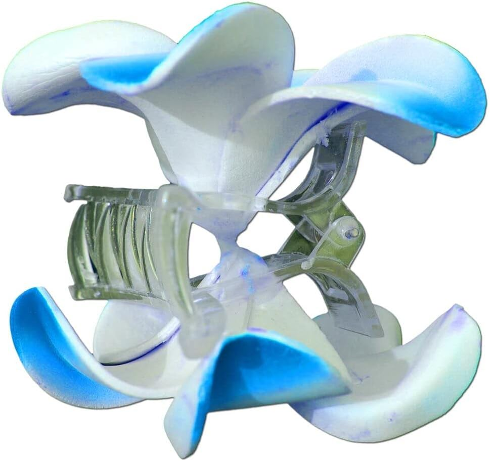 SEESTERN Bali Hawaii Hair Clip 2 Frangipani Flowers Made of Foam Rubber Hair Clip FBA_1301 Blue image number 1
