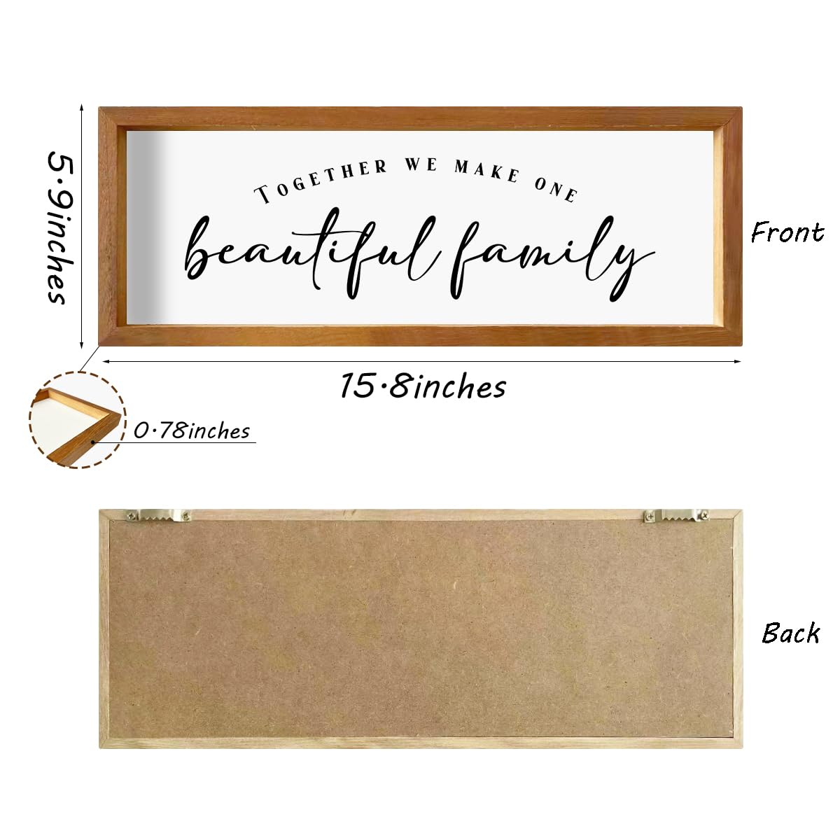 Rustic Country Family Quote Decorative Wooden Framed Sign - First House Must Haves & Housewarming Gifts - Farmhouse Wall Decor for Entryway, Garden, Garage image number 3