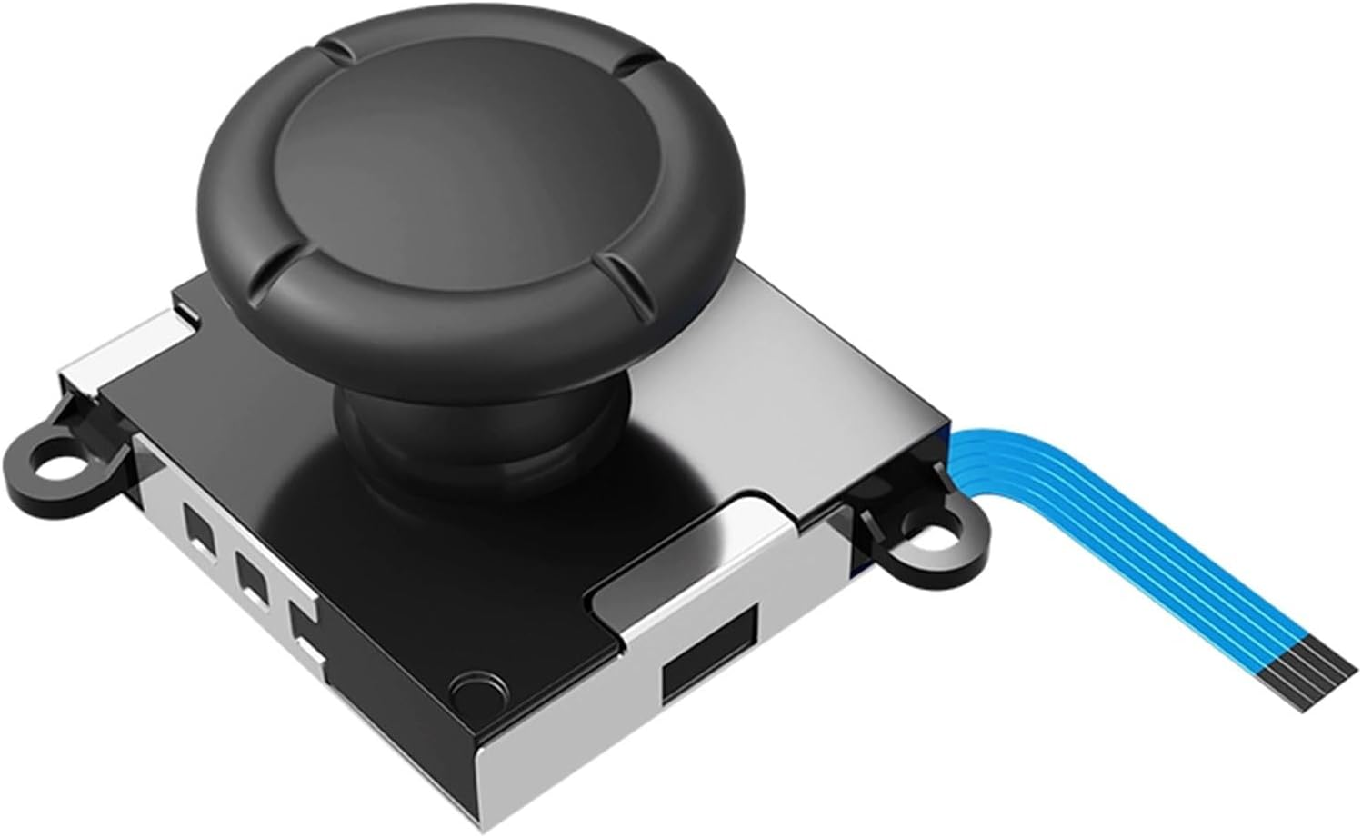 Xolixorium 4PCS Replacement Thumb Caps for Nintendo Switch & Switch Lite - Soft Silicone Analog Thumbstick Grips Compatible with Joy-Con Controllers (Black and White) image number 1