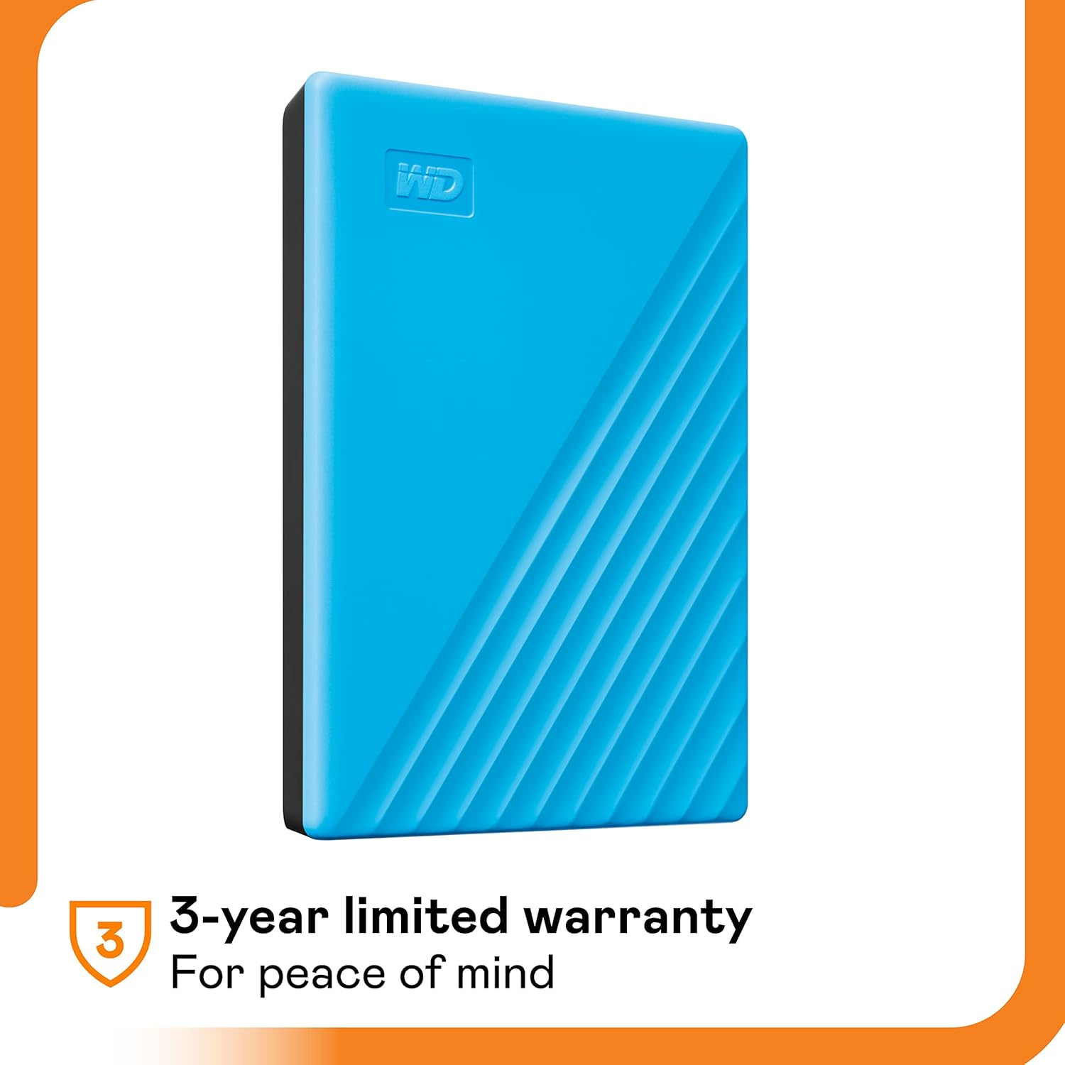 WD 6TB My Passport, Portable External Hard Drive, Blue, Backup Software with Defense against Ransomware, and Password Protection, USB 3.1/USB 3.0 Compatible - WDBR9S0060BBL-WESN image number 2