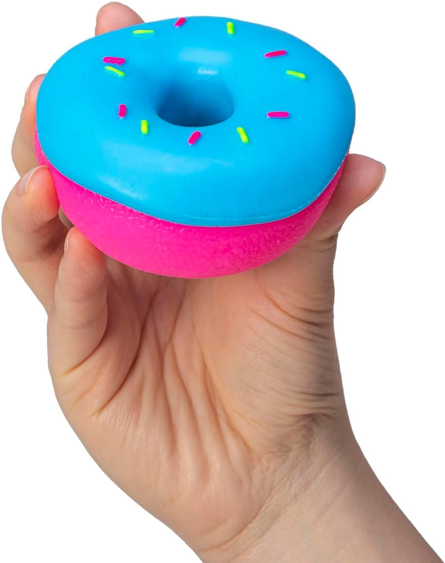 Needoh Dohnut - Squishy Stress Relief Fidget Toy with Neon Colours & Customisable Frosting Styles, Ideal for Focus, Anxiety Relief, Party Favors & Fun (Assorted Designs, Pack of 1) image number 5