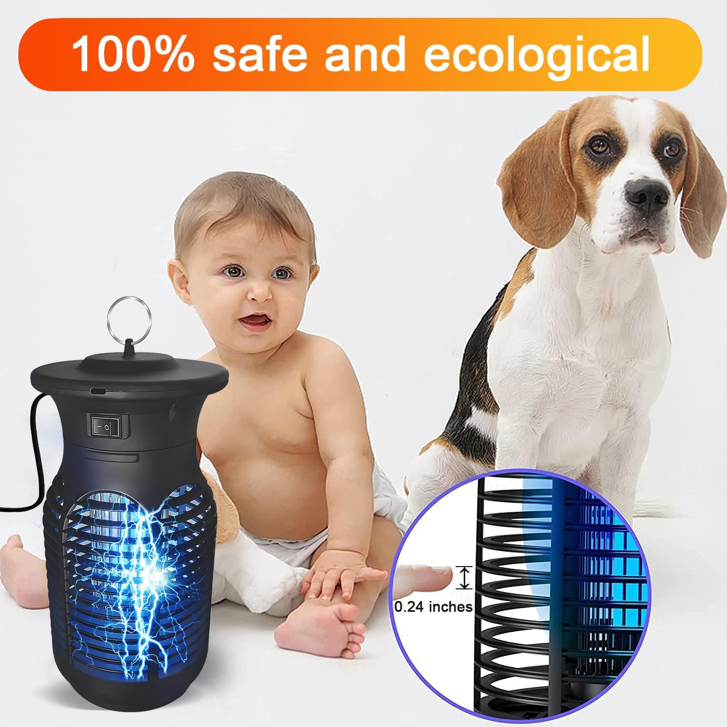 20W Bug Zapper, Electric Mosquito Zapper with High-Intensity UV Light, Waterproof Fly Zapper & Mozzie Zapper, Chemical-Free Insect Trap for Indoor Bedrooms, Outdoor Patios, Gardens, Cafes image number 1