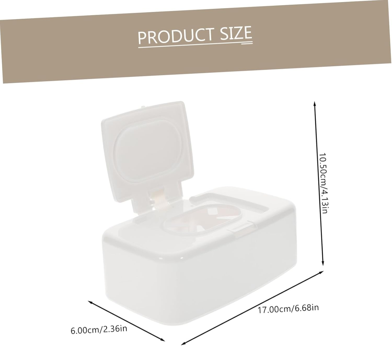 Mikinona Household Wipes Holder Refillable Wipes Dispenser Box with Lid Compact Tissue Storage Case for Living Room Bathroom Nursery Lightweight and Practical Design image number 4